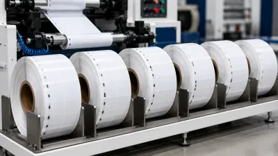 Finished label roll collection system