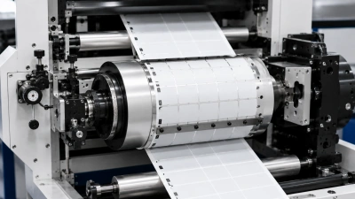 Rotary die cutting unit for roll label production