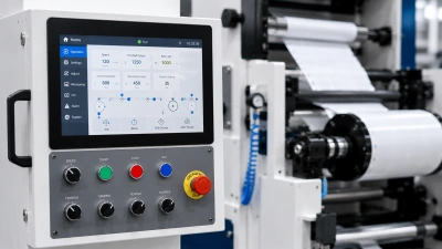 Touch screen control panel for label die cutting machine