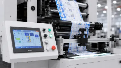 Control panel for label printing machine operation