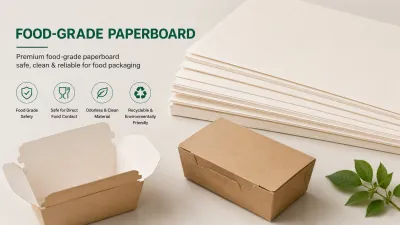 Food grade paperboard for disposable lunch box machines