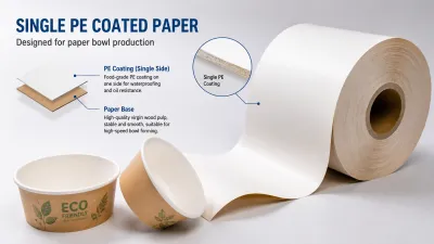 Single PE coated paper for paper bowl production