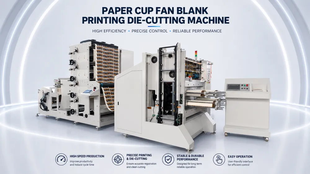 Paper Cup Blanks In-line Flexo Printing & Die Cutting Machine | RDRY-850C-4C Details