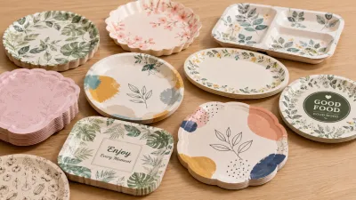 Printed paperboard blanks for custom paper plates