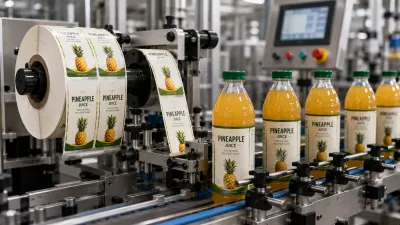 Bottle label rolls for beverage packaging production