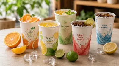 Cold drink paper cups for juice and soft drinks