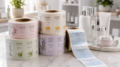 Cosmetic label rolls for beauty and personal care products