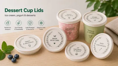 Paper lids for ice cream cups and dessert cups