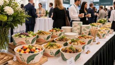 Paper bowls used for events and catering services