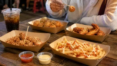 Paper food trays produced by lunch box machines