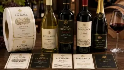 Wine labels printed with high precision flexographic press