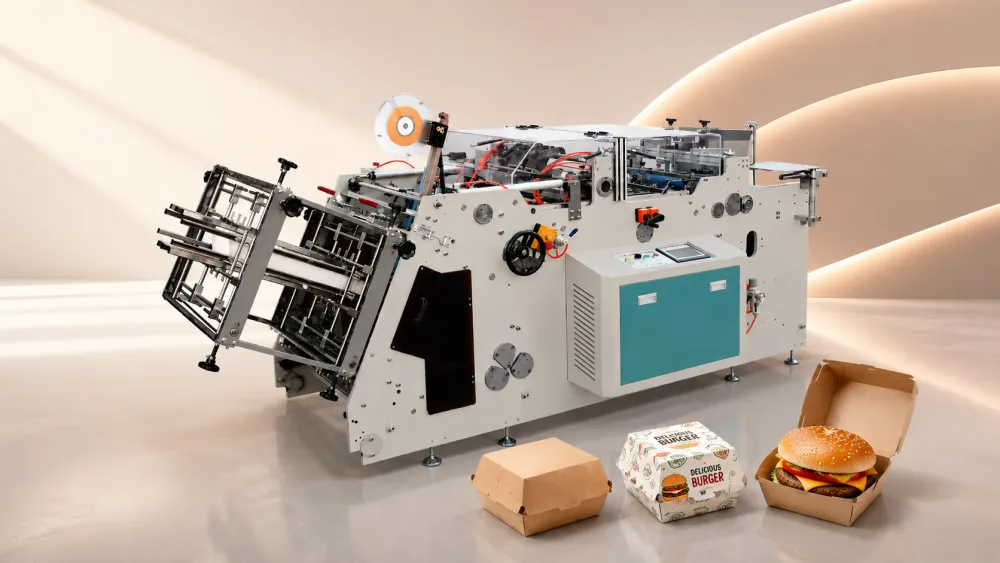 Hamburger Box Making Machine RD-HBH | Automatic Paper Burger Box Forming Machine