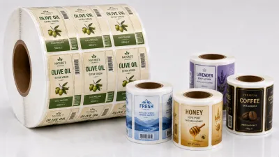 Laminated label materials for label slitting and rewinding