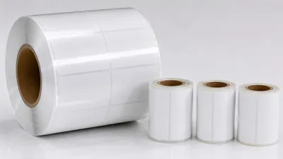 PET label film rolls for precision label slitting machines