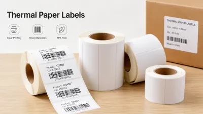 Thermal paper label rolls for barcode label slitting